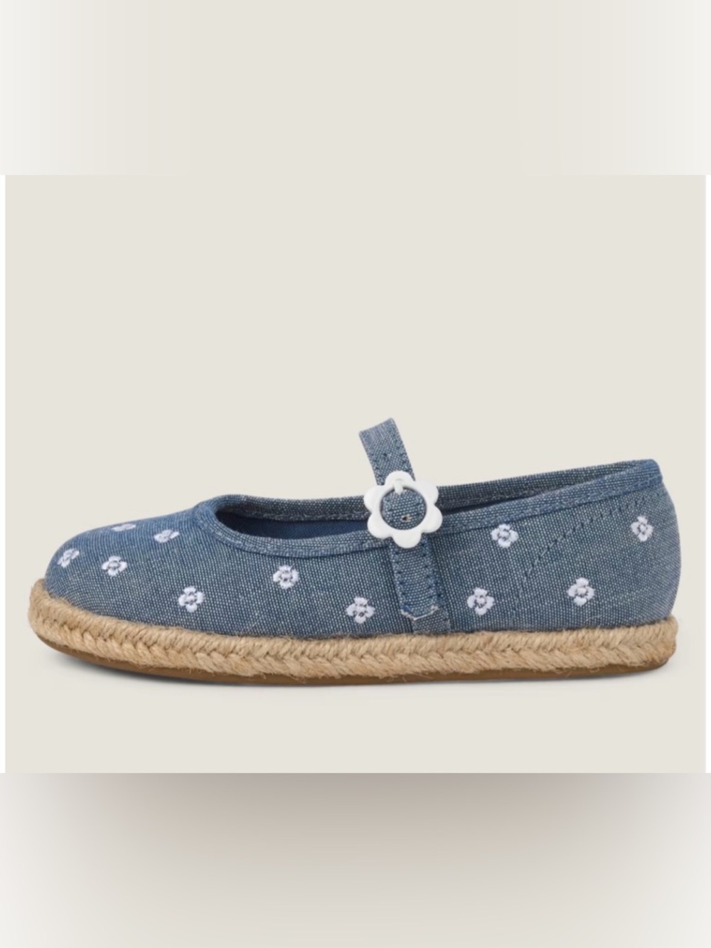 Gymboree Denim Blue Floral Mary Jane Shoes - Picture 2 of 10